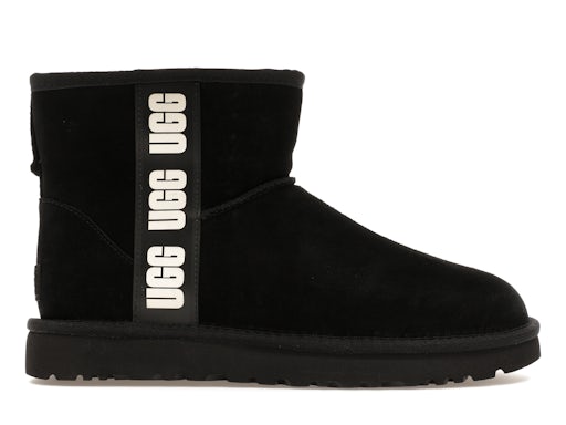 UGG Classic Mini Side Logo Boot Black White (Women's) - image 1