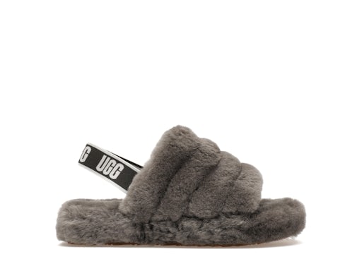 UGG Fluff Yeah Slide Charcoal (Kids) - image 1