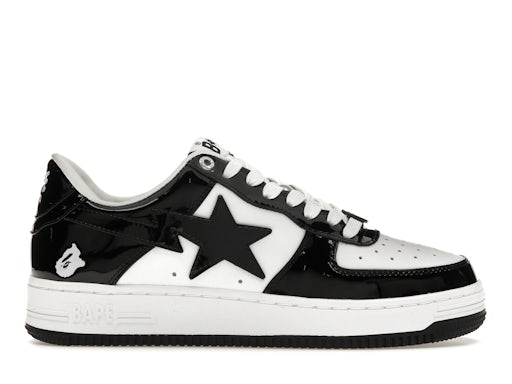 A Bathing Ape Bape Sta Patent Leather Black White - image 1
