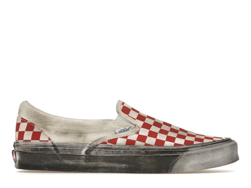 Vans Vault UA OG Classic Slip-On LXStressed Red Checkerboard - image 1