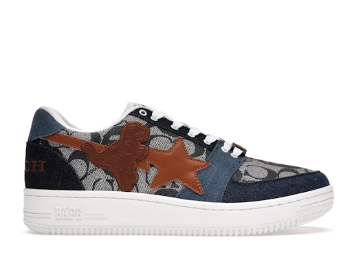A Bathing Ape Bape Sta Low Coach Blue - image 1