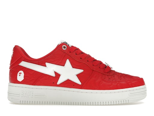 A Bathing Ape Bape Sta Low#3 Line Camo Red - image 1