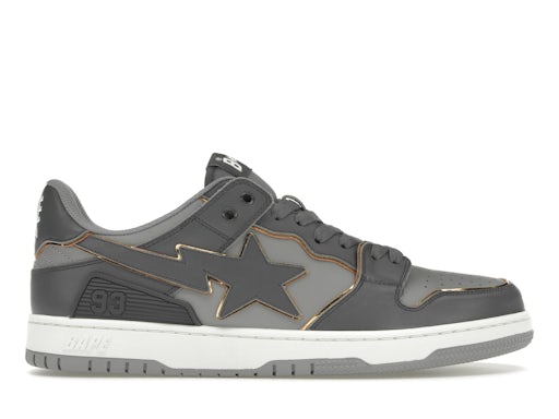 A Bathing Ape Bape SK 8 Sta Grey Gold White - image 1