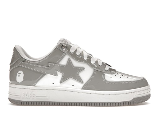 A Bathing Ape Bape Sta Patent Leather White Grey (2023) - image 1
