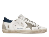 Golden Goose Super-Star White Royal Blue Grey Suede Patch - image 1