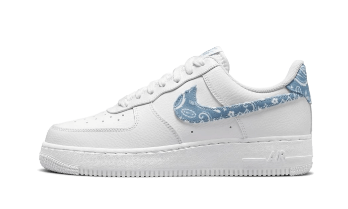 Nike Air Force 1 Low 07 Essential White Worn Blue Paisley - image 1