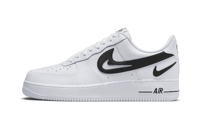 Nike Air Force 1 Low 07 Fm Cut Out Swoosh White Black - image 1