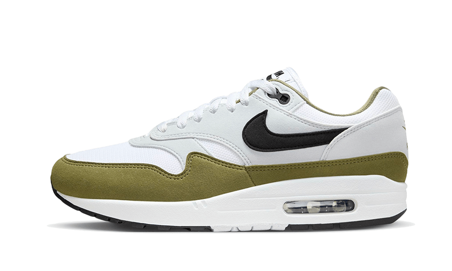 Nike Air Max 1 White Black Medium Olive - image 1